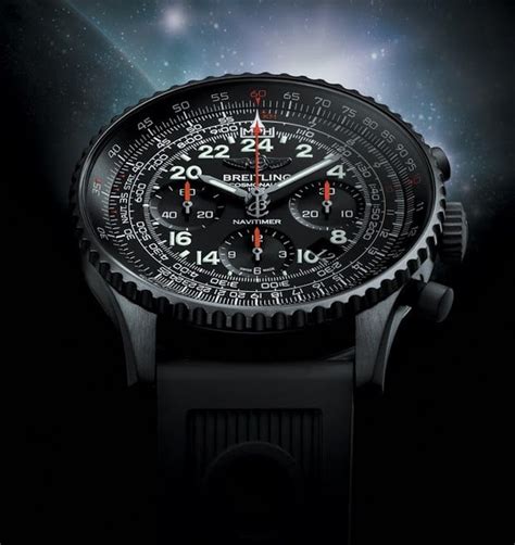 breitling navitimer cosmonaute black steel|breitling navitimer auto watch.